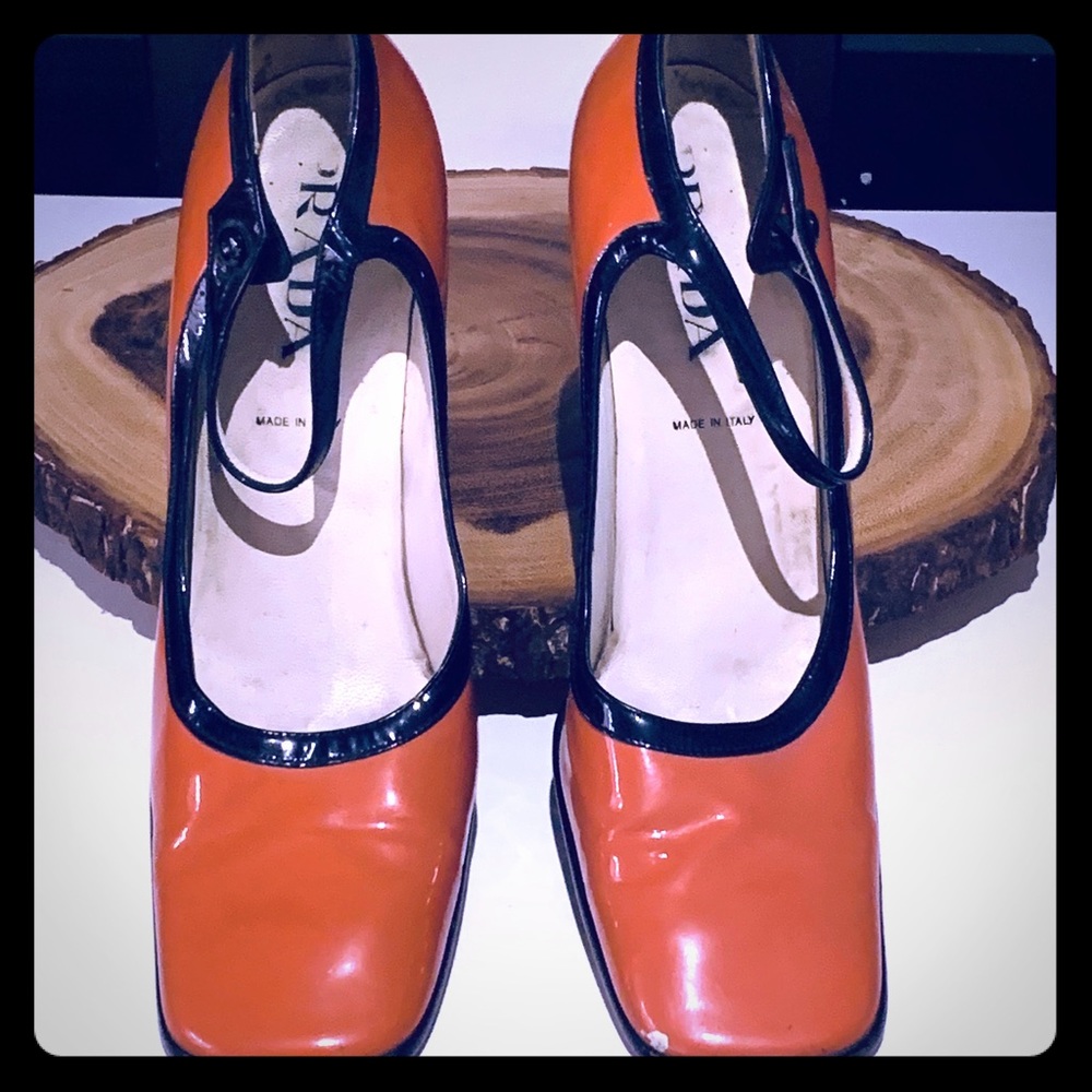 Vintage Prada Pink Patten Leather Mary Janes - 39